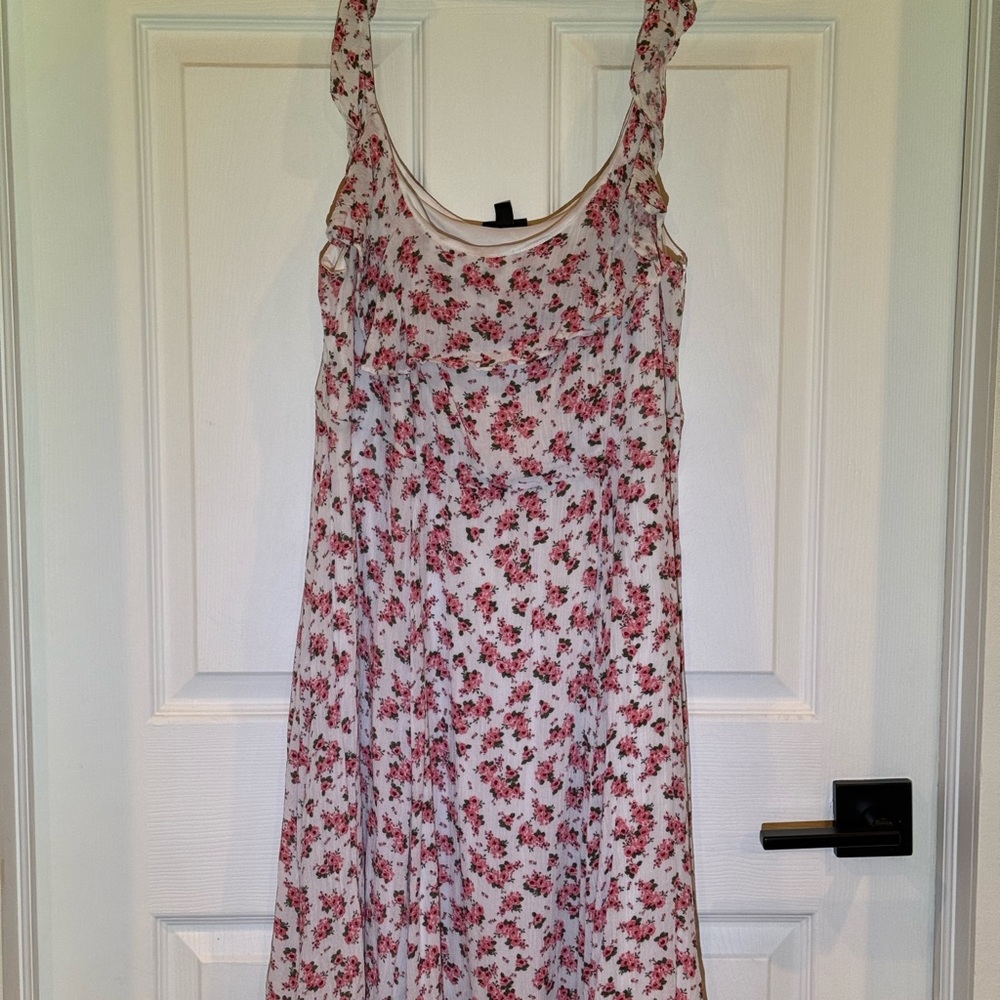 Torrid White and Pink Floral Top